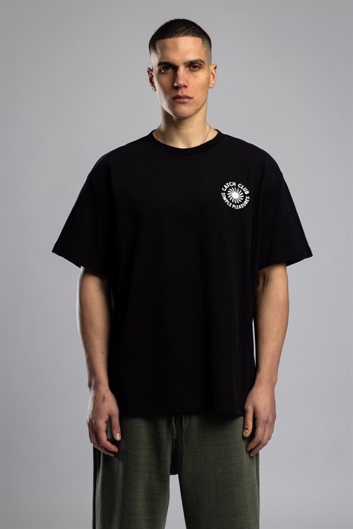 Wholesale Mens Black Printed T-shirt