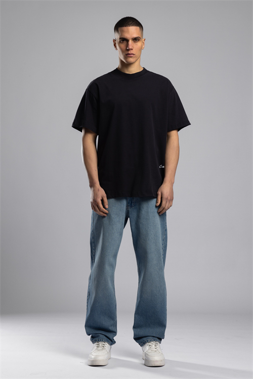 Wholesale Mens Black Printed T-shirt
