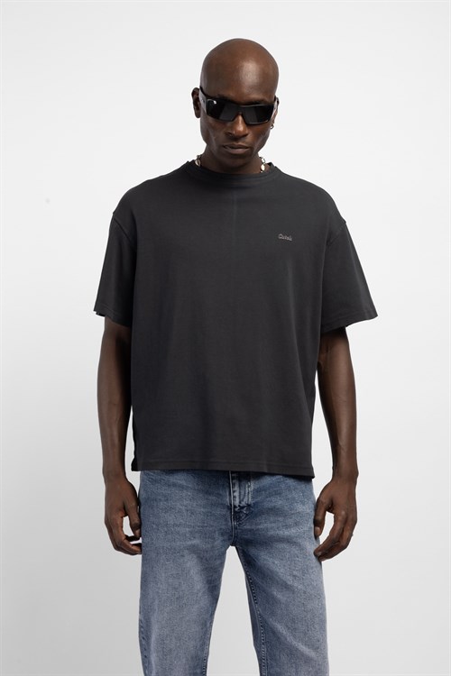 Wholesale Mens Black Printed T-shirt