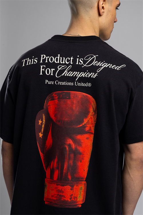 Wholesale Mens Black Printed T-shirt