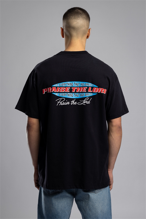 Wholesale Mens Black Printed T-shirt