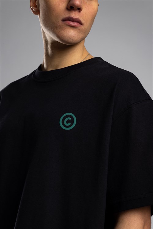 Wholesale Mens Black Printed T-shirt