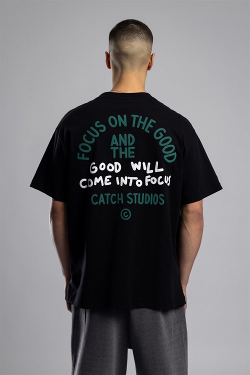 Wholesale Mens Black Printed T-shirt