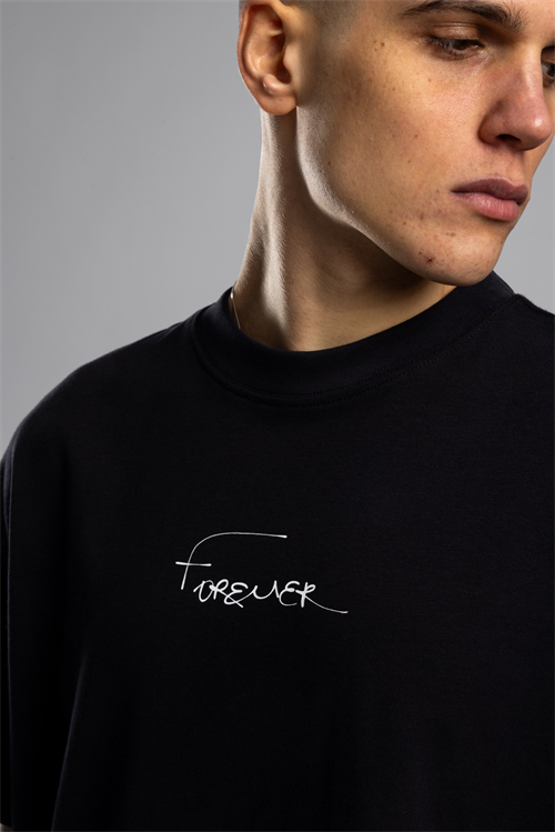 Wholesale Mens Black Printed T-shirt