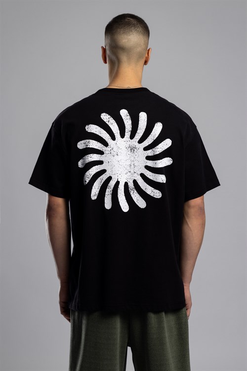 Wholesale Mens Black Printed T-shirt