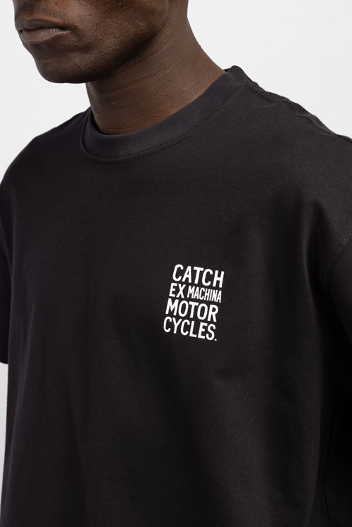 Wholesale Mens Black Printed T-shirt