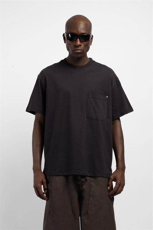 Wholesale Mens Black Printed T-shirt