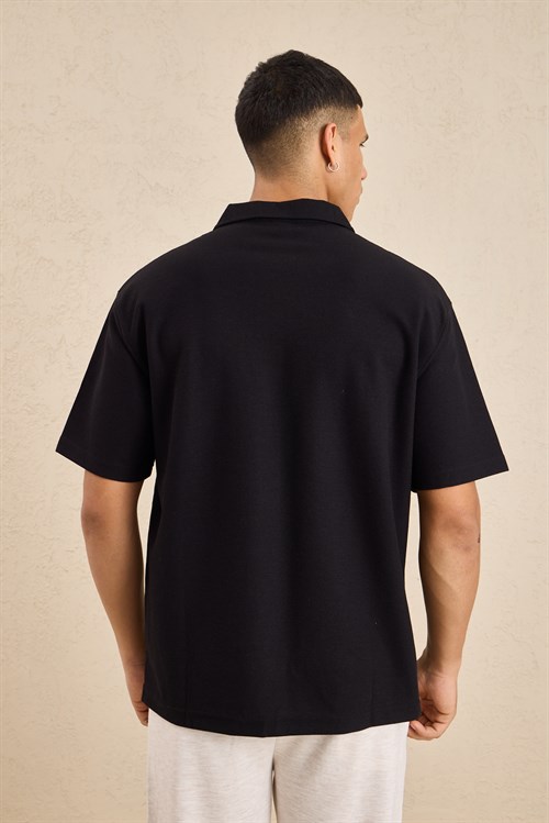 Wholesale Mens Black Regular Fit Polo Shirt