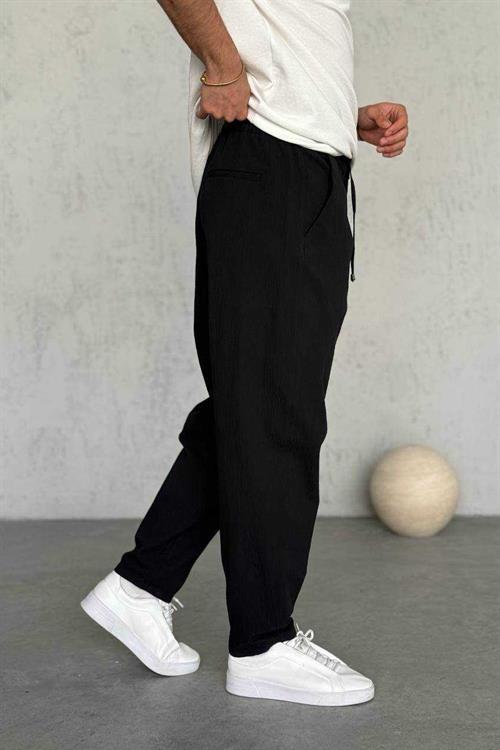Wholesale Mens Black Relaxed Fit Pants