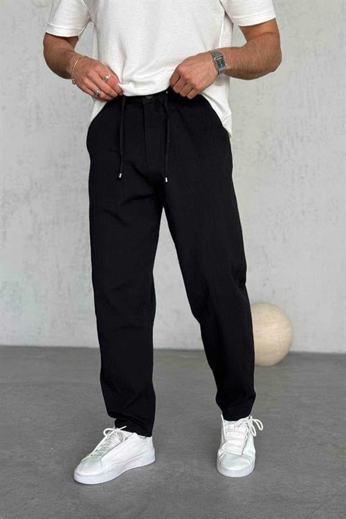 Wholesale Mens Black Relaxed Fit Pants