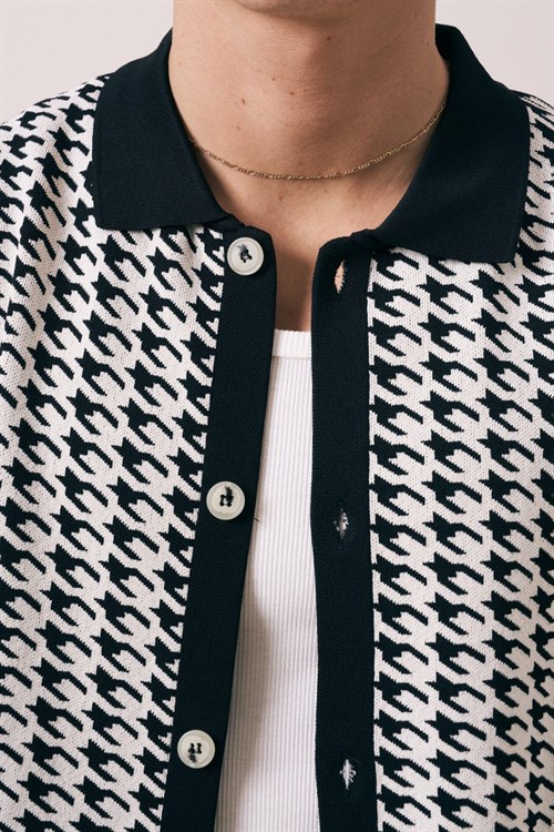 Wholesale Mens Black Knit Shirt