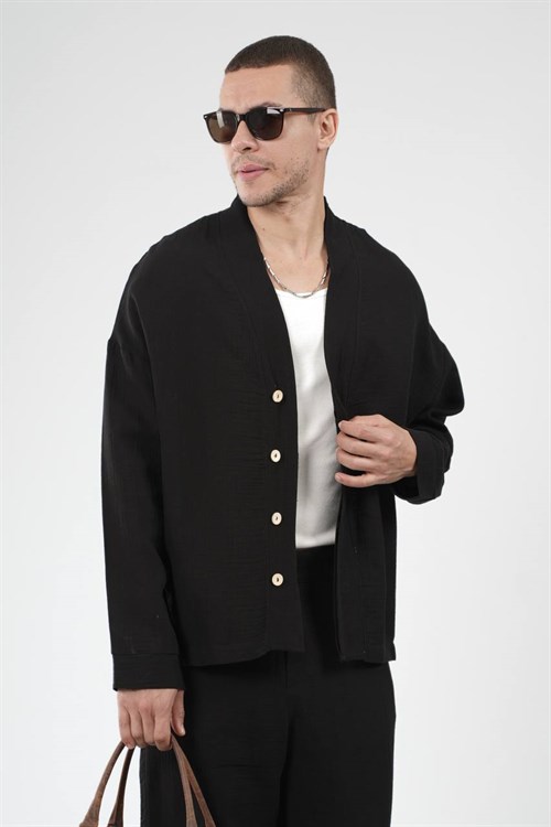 Wholesale Mens Black Shirt and Pants Set