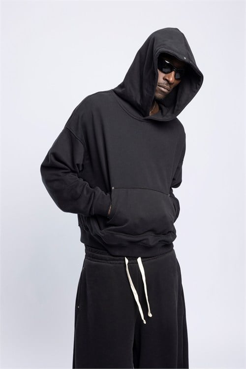 Wholesale Men's Black Sweatshirt  1503FW27-MRT-4646