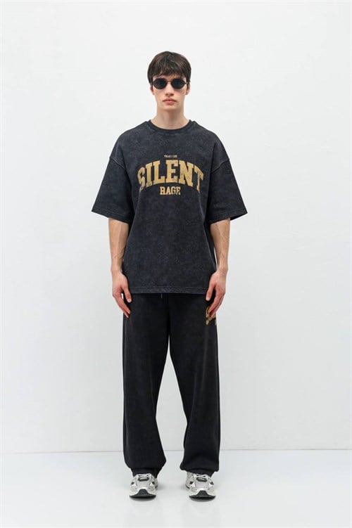 Wholesale Mens Black T-Shirt and Pants Set