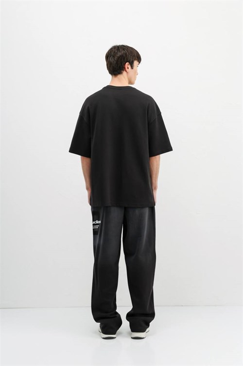 Wholesale Mens Black T-Shirt and Pants Set