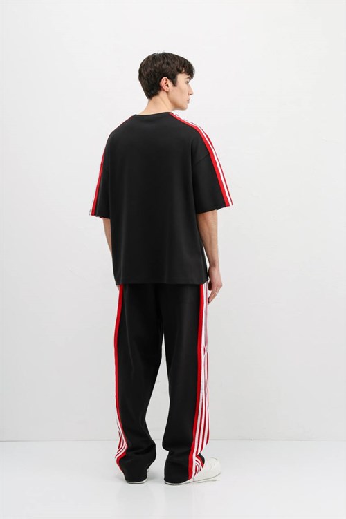 Wholesale Mens Black T-Shirt and Pants Set