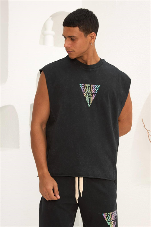Wholesale Mens Black T-Shirt and Shorts Set