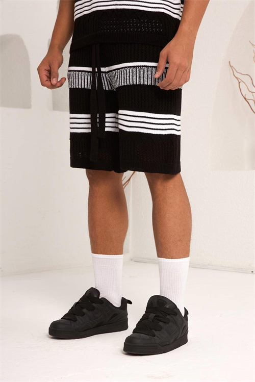 Wholesale Mens Black T-Shirt and Shorts Set