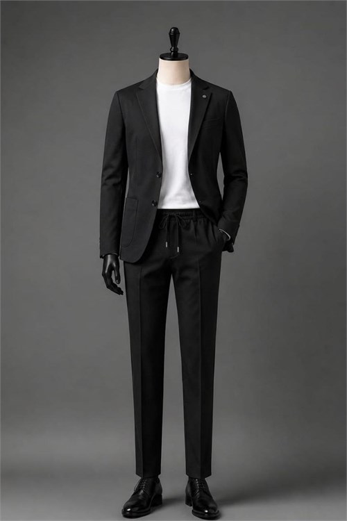 Wholesale Men's Black Two-Piece Suit 1701W26-091