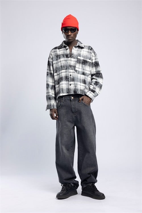 Wholesale Mens Black Washed Shirt 