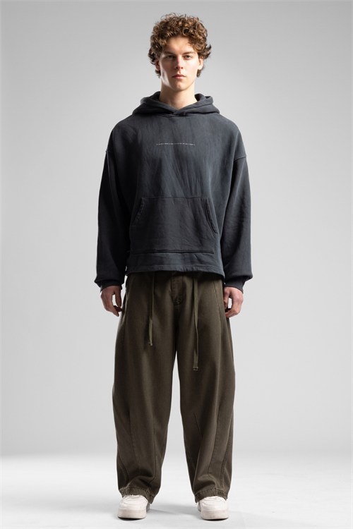 Wholesale Mens Smoke Gray Washed Sweatshirt 