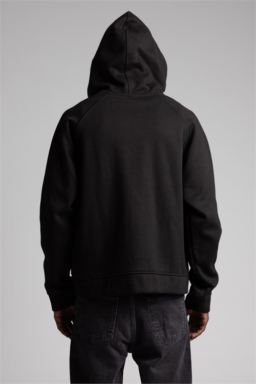 Wholesale Mens Black Zip Sweatshirt 