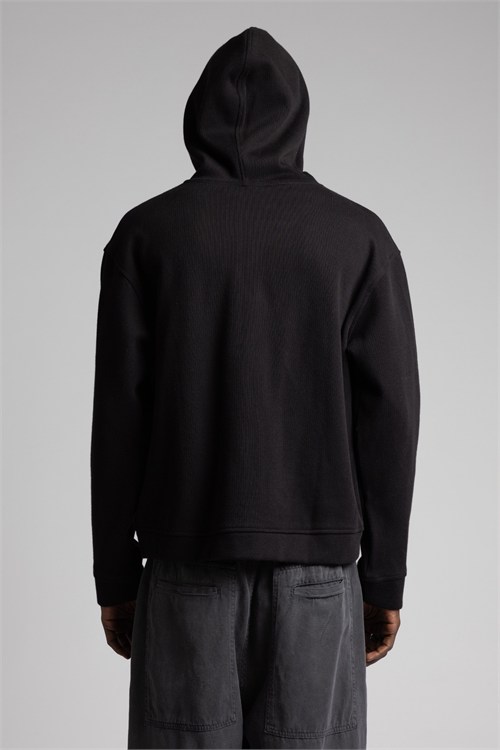 Wholesale Mens Black Zip Sweatshirt 