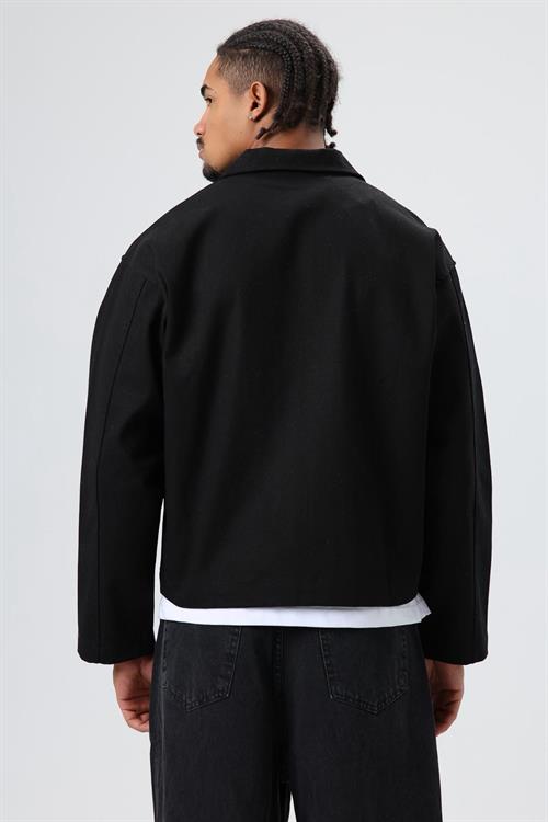 Wholesale Mens Black Zip-Up Jacket