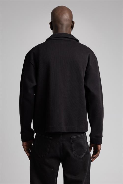 Wholesale Mens Black Zipped Jacket