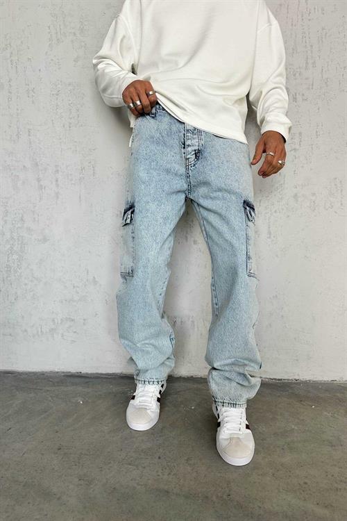 Wholesale Mens Blue Baggy Jeans