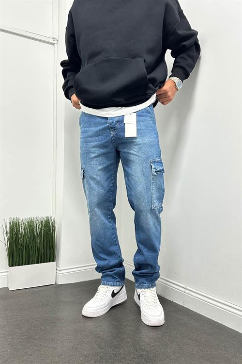 Wholesale Mens Blue Baggy Jeans