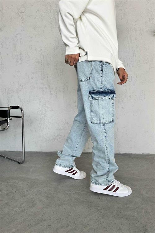 Wholesale Mens Blue Baggy Jeans