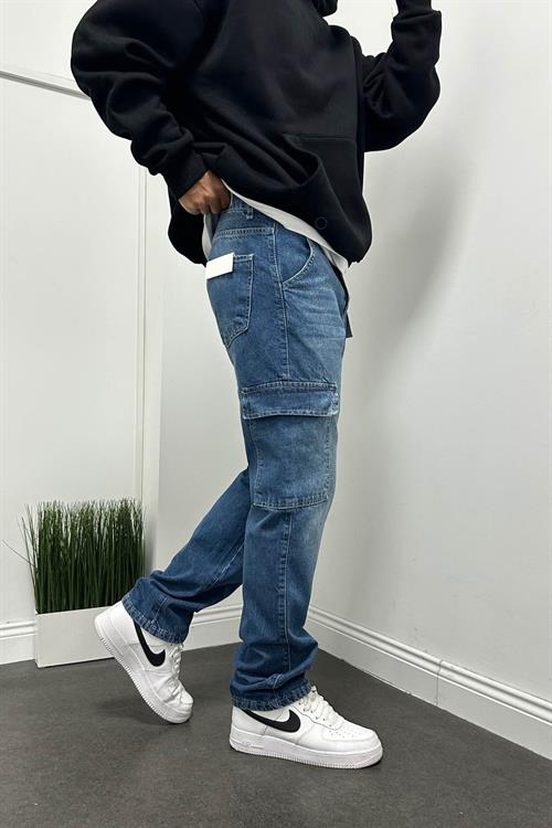 Wholesale Mens Blue Baggy Jeans