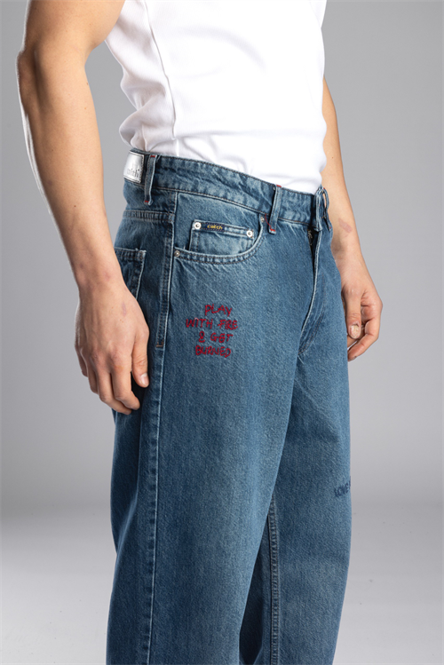 Wholesale Mens Blue Baggy Jeans