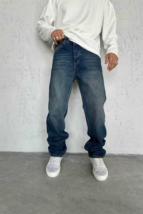 Wholesale Mens Blue Baggy Jeans