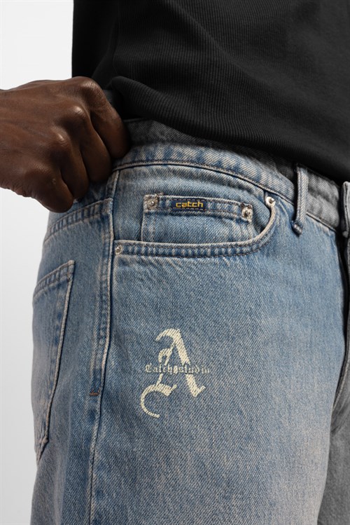 Wholesale Mens Blue Baggy Jeans
