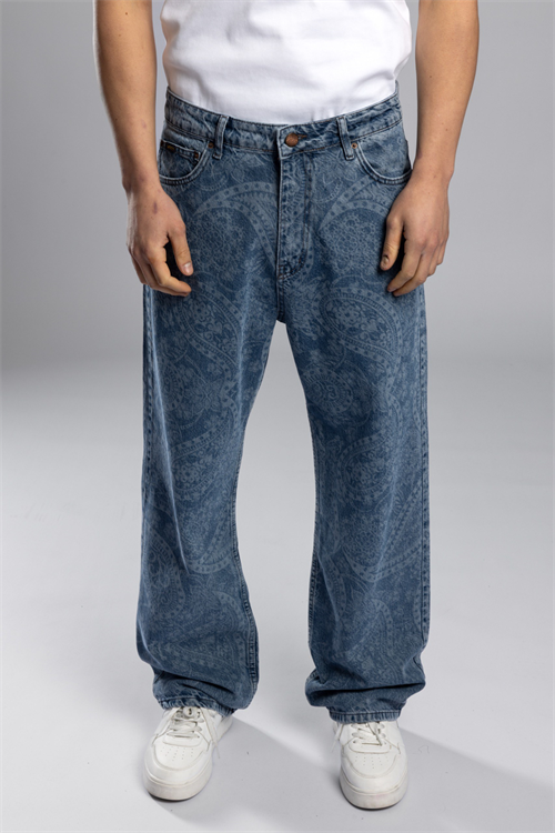 Wholesale Mens Blue Baggy Jeans