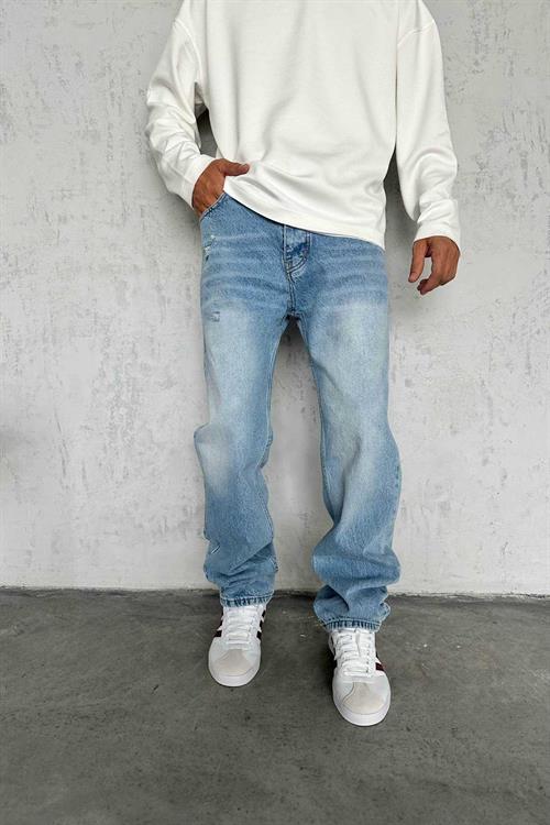 Wholesale Mens Blue Baggy Jeans