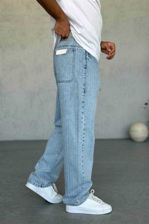 Wholesale Mens Light Blue Baggy Jeans