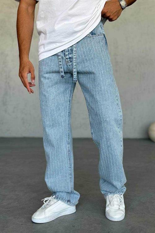 Wholesale Mens Light Blue Baggy Jeans