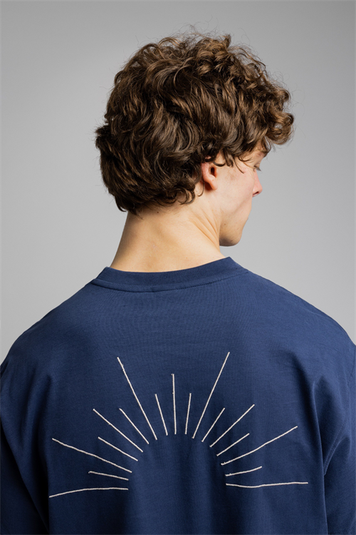 Wholesale Mens Blue Basic T-shirt