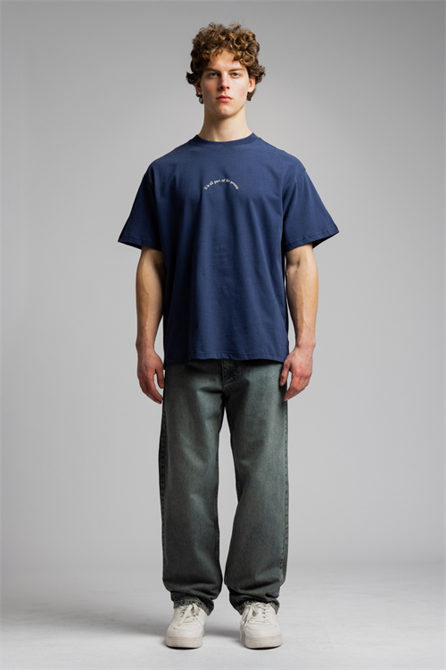 Wholesale Mens Blue Basic T-shirt