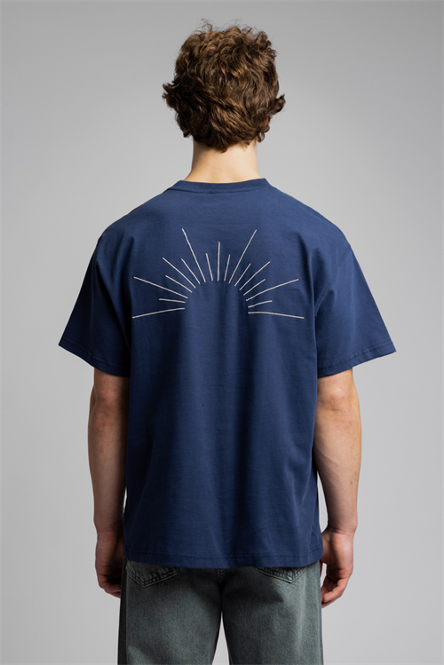 Wholesale Mens Blue Basic T-shirt