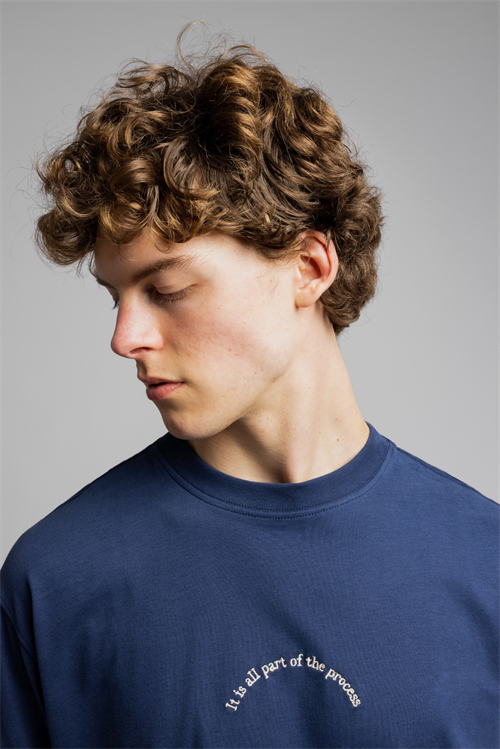 Wholesale Mens Blue Basic T-shirt