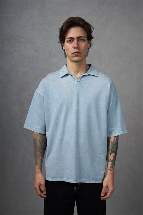 Wholesale Mens Blue Polo T-Shirt