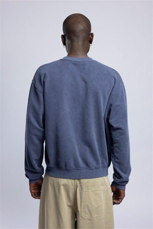 Wholesale Mens Blue Printed Sweatshirt 