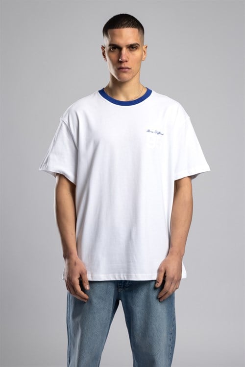Wholesale Mens Blue Printed T-shirt