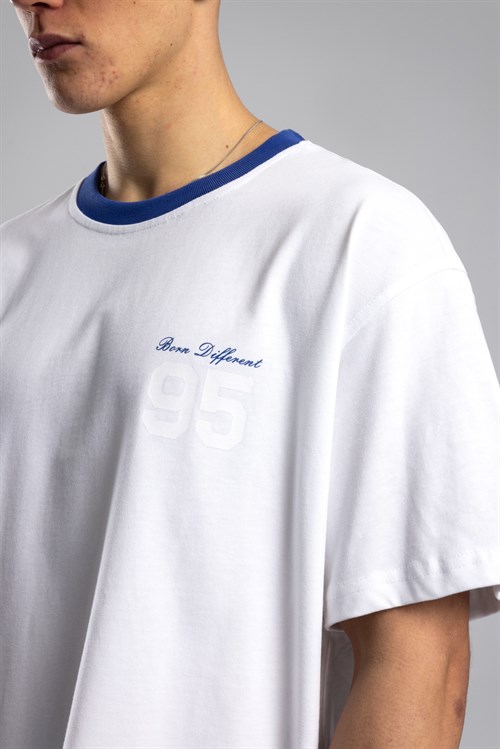 Wholesale Mens Blue Printed T-shirt