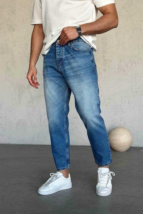 Wholesale Mens Blue Relaxed Fit Jeans