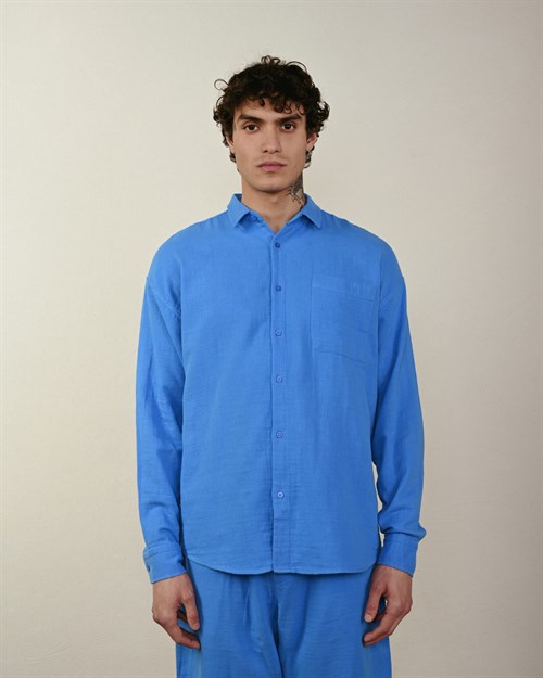 Wholesale Mens Blue Shirt